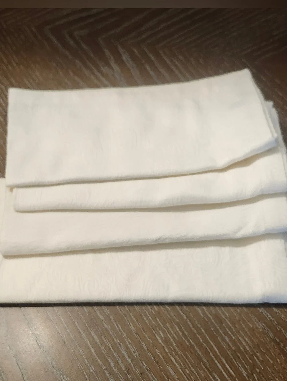 WATERFORD Fine Linens Ivory Woven Jacquard Napkin Set of 4 Formal Fall Unused